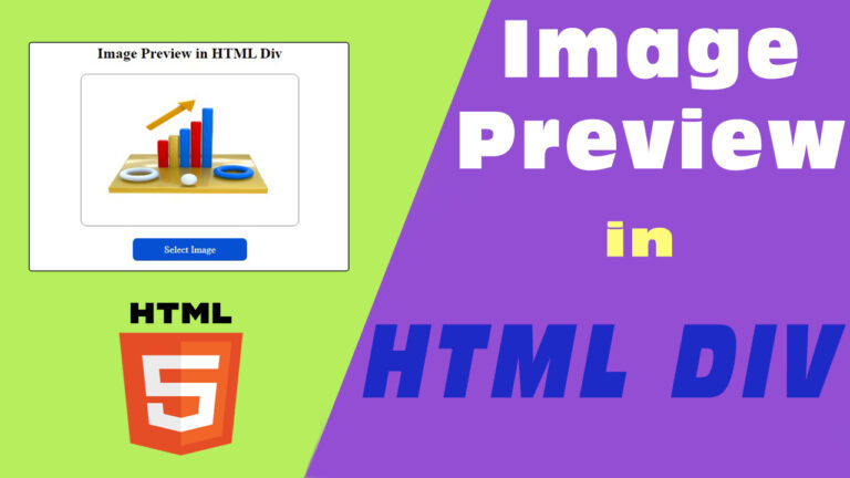 Image Preview in an HTML DIV from File Input