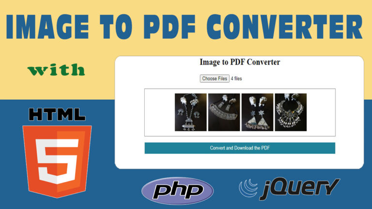 I Love PDF Like Website Development | How to Develop Image to PDF Converter in HTML